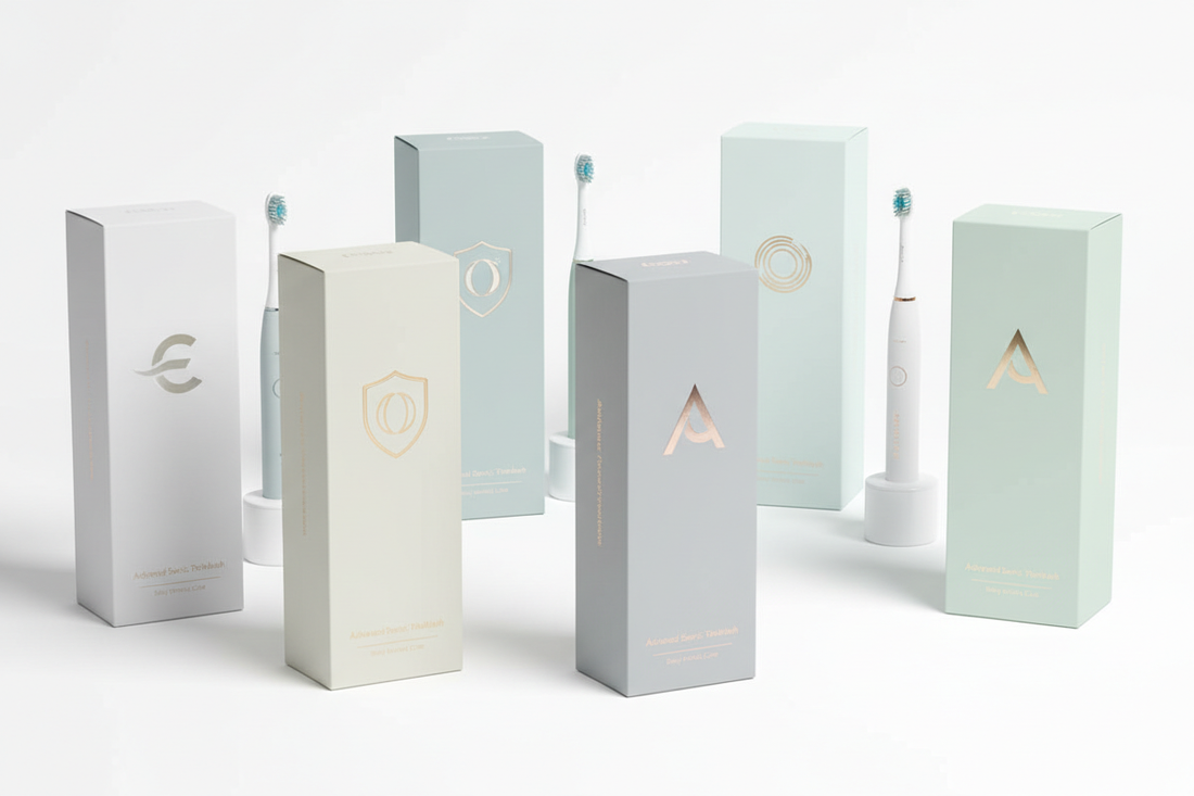Private label electric toothbrush custom packaging branding