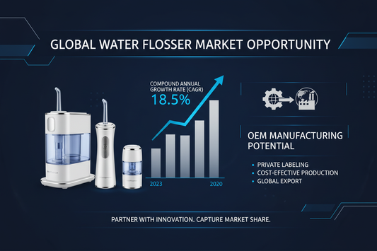 OQPO water flosser OEM manufacturing - custom oral irrigator IPX7 FDA CE certified