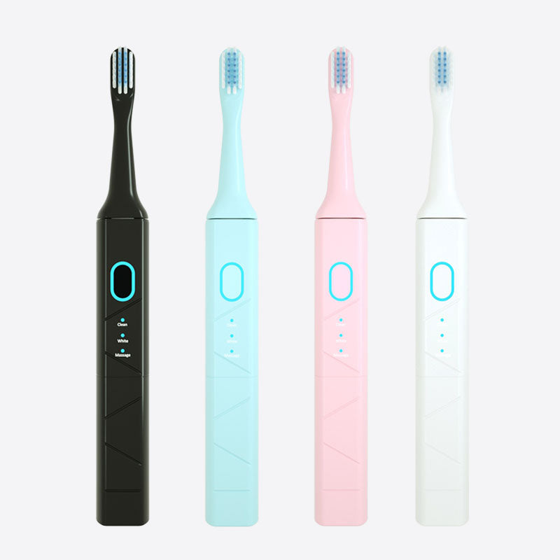Direct USB-C Electric Dental Cleaner 28,000 VPM | PA6119 in black, blue, pink, and white colors standing upright