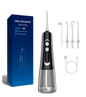 M139Pro water flosser with white body, reservoir, nozzles and charging cable