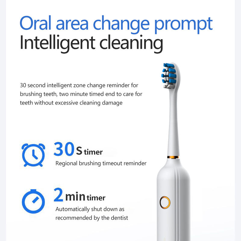 Rotating Electric Toothbrush | PA3618 with intelligent 30-second zone change and 2-minute automatic shutoff timer