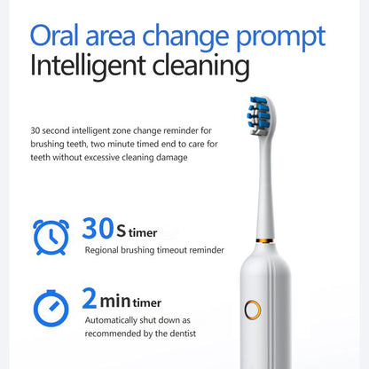 Rotating Electric Toothbrush | PA3618 with intelligent 30-second zone change and 2-minute automatic shutoff timer