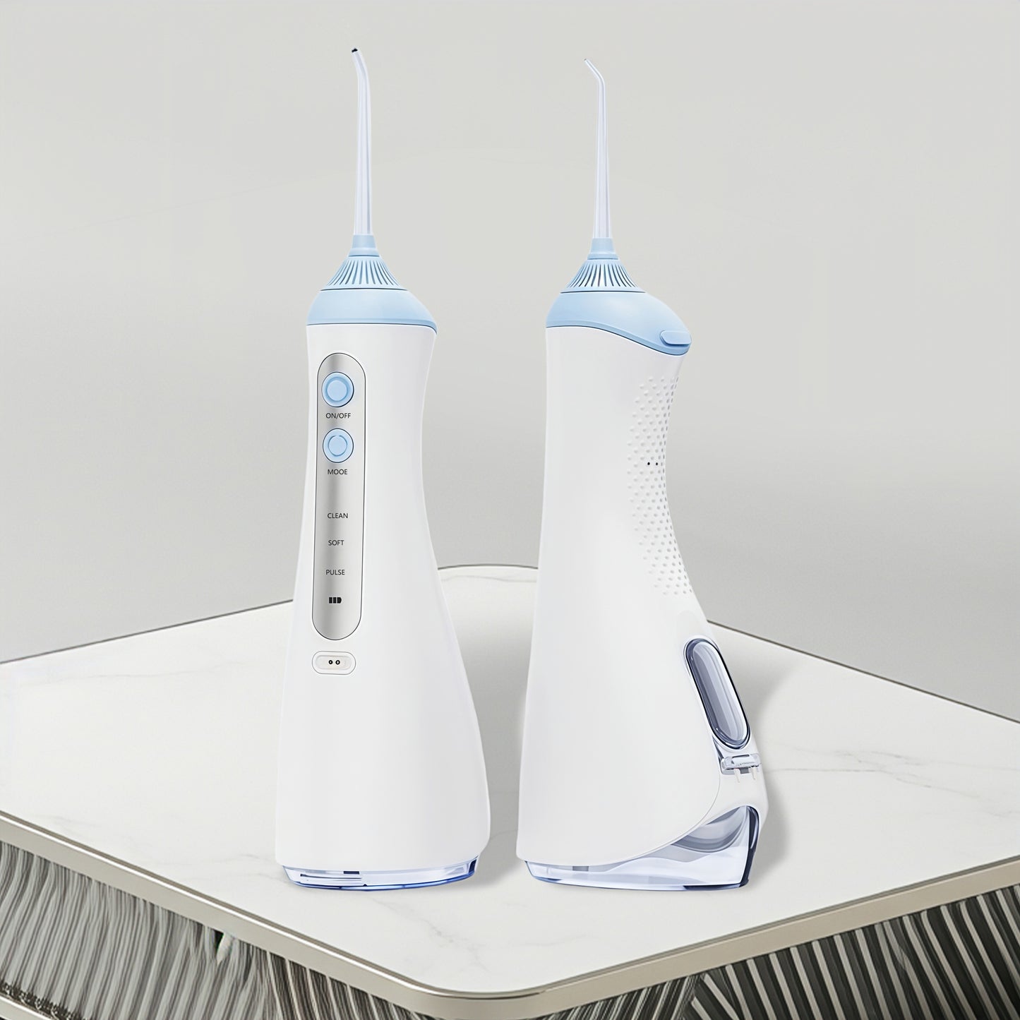 Portable Water Flosser Cordless - 1500PSI, 200ml Tank, USB-C Fast Charge, IPX7, 4 Tips (TSA-Friendly)