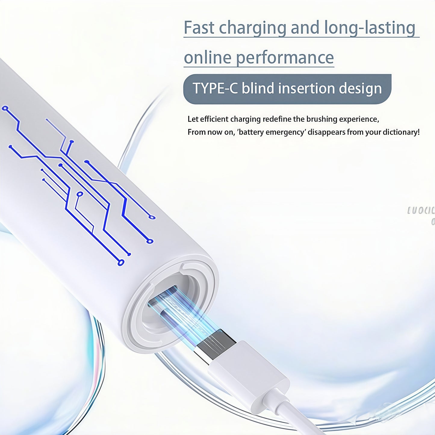 Sonic Oscillating-Sweep Electric Toothbrush with 40,000 VPM & 5 Modes