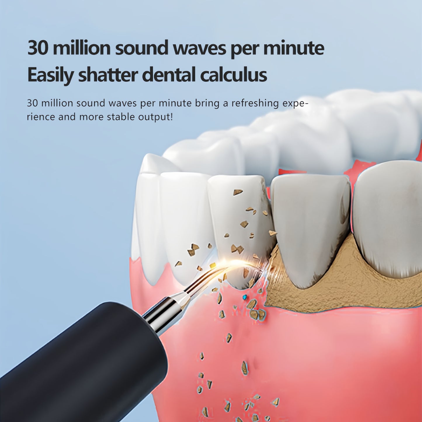SmileBright Pro - 1-Min Tartar Buster with Ultrasound Tech，SonicPearl™ Ultrasonic Cleaner - Pain-Free Plaque Removal