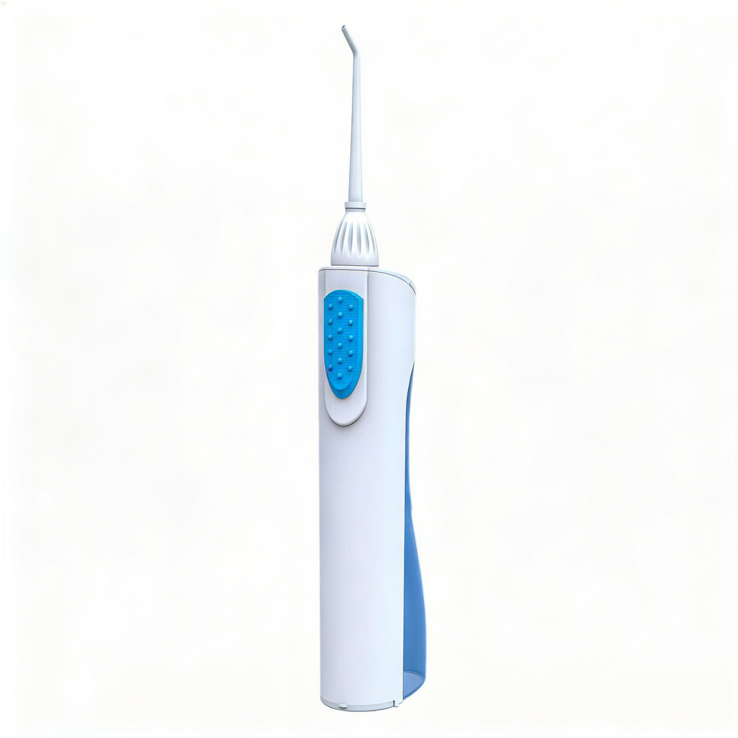 Electric Water Flosser | PA5338 in white and blue with a slim nozzle for efficient oral cleaning.