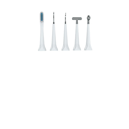 Set of five interchangeable cleaning heads for Direct USB-C Electric Dental Cleaner 28,000 VPM | PA6119 in white.