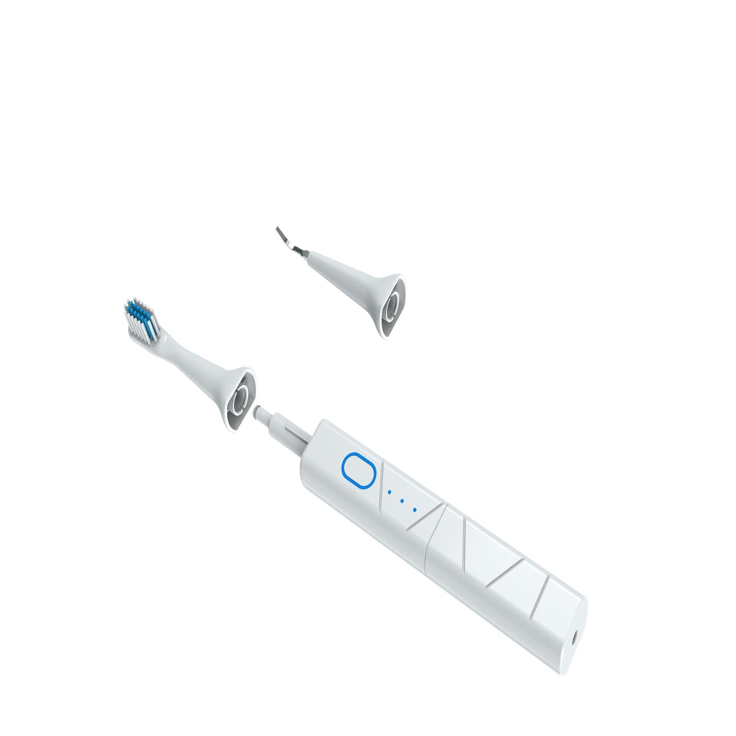 Direct USB-C Electric Dental Cleaner 28,000 VPM | PA6119 with detachable brush and scaler heads in white design