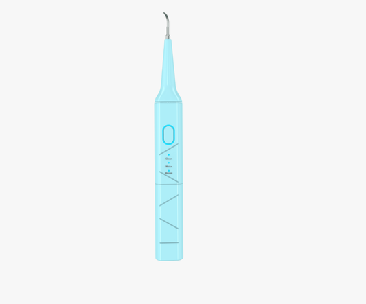 Direct USB-C Electric Dental Cleaner 28,000 VPM | PA6119 in blue with a curved stainless steel tip and control button
