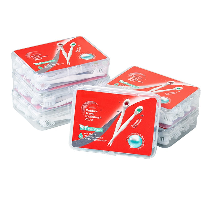 OQPO 5-in-1 Travel Toothbrush – 26pcs Bag Pack with Freshening Beads