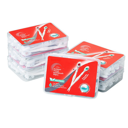 OQPO 5-in-1 Travel Toothbrush – 26pcs Bag Pack with Freshening Beads