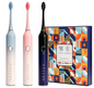 Y1 sonic electric toothbrush in blue, pink and black with patterned gift box