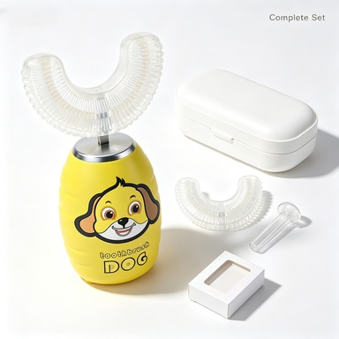 PA-208 Kids U-Shaped Electric Toothbrush - Food Grade Silicone Brush Head