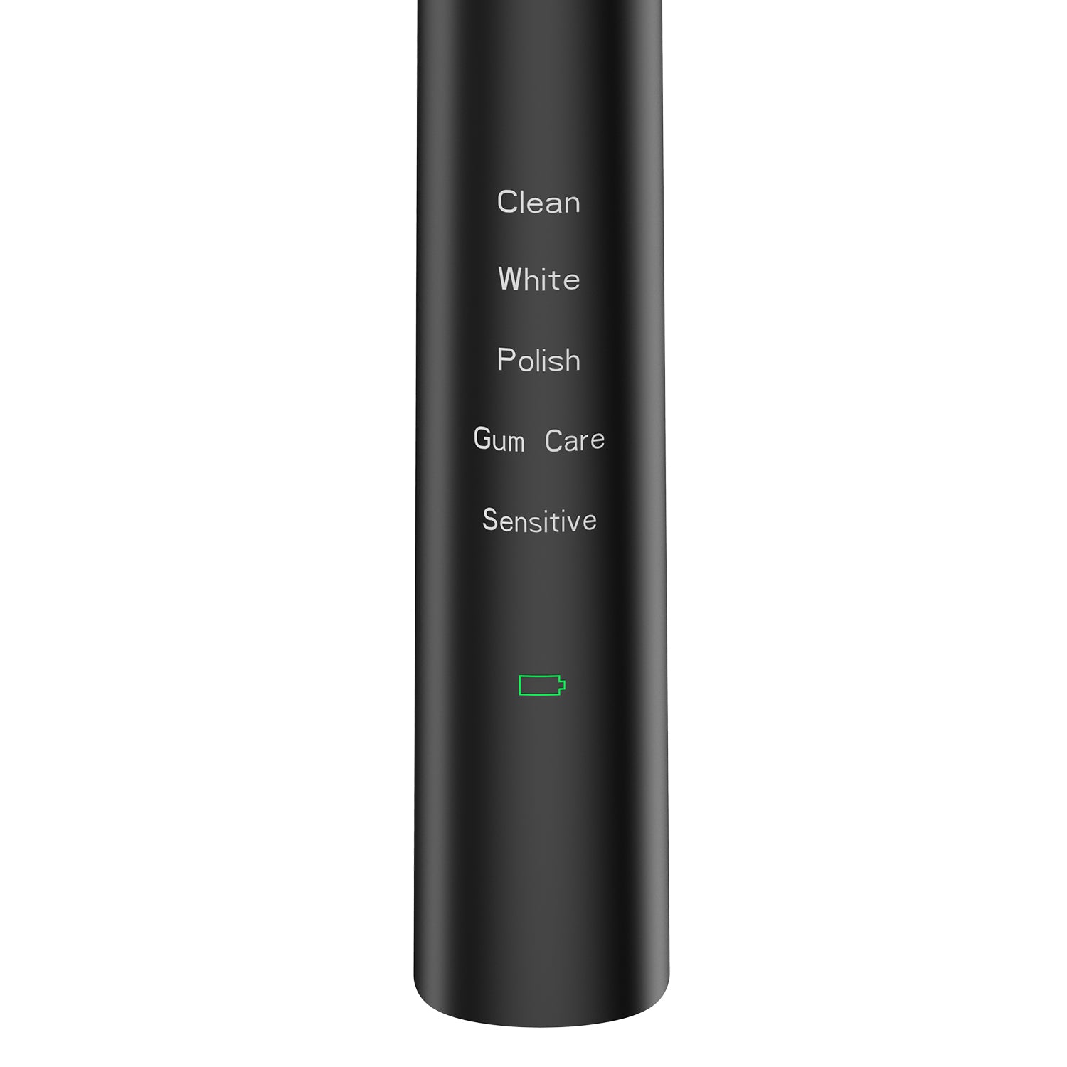 Close-up of black Sonic Electric Toothbrush 36,000 VPM | PA5618 showing cleaning modes and battery indicator light
