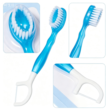 OQPO 5-in-1 Pre-Pasted Travel Toothbrush OEM – Single Pack with Tongue Scraper and Dental Floss