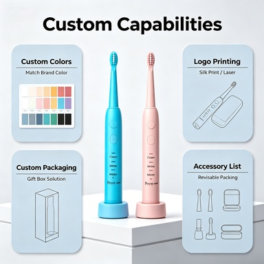 PA-209 Kids Electric Toothbrush Handle Detail - Clean White Milder Modes Cartoon Design