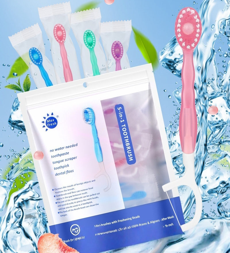 OQPO 5-in-1 Disposable Travel Toothbrush – Color Variants