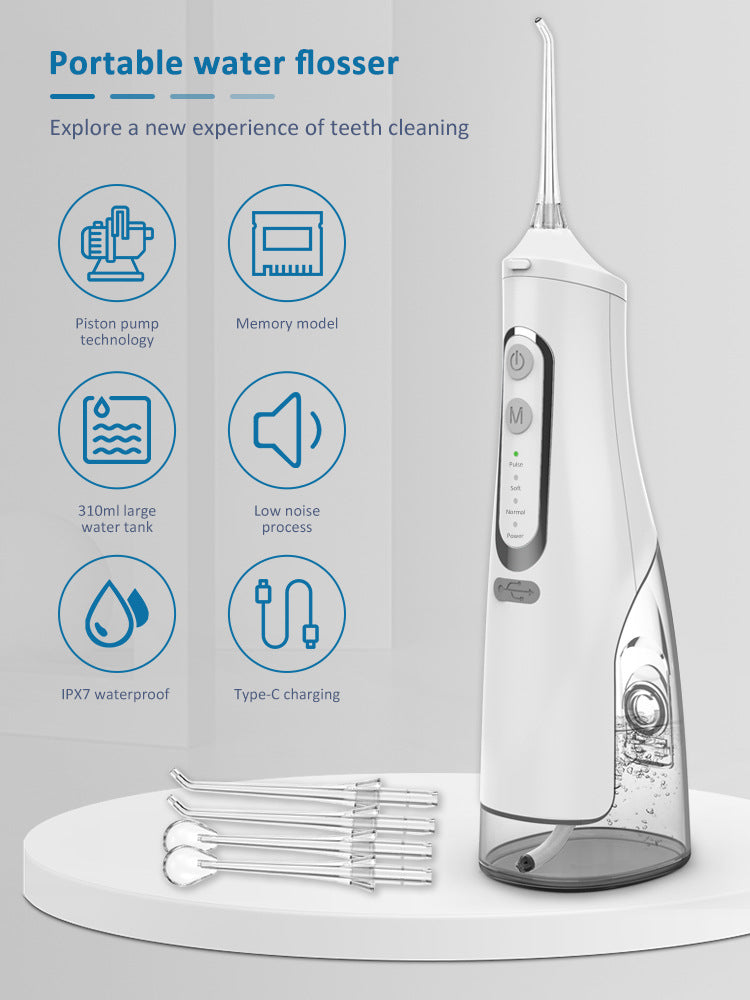 OQPO OEM Water Flosser M209 - 360 Rotatable Nozzle with 4 Replaceable Tips