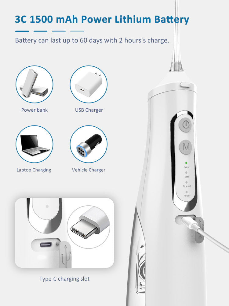 OQPO OEM Water Flosser M209 - 310ml Detachable Water Tank, Two Fill Methods