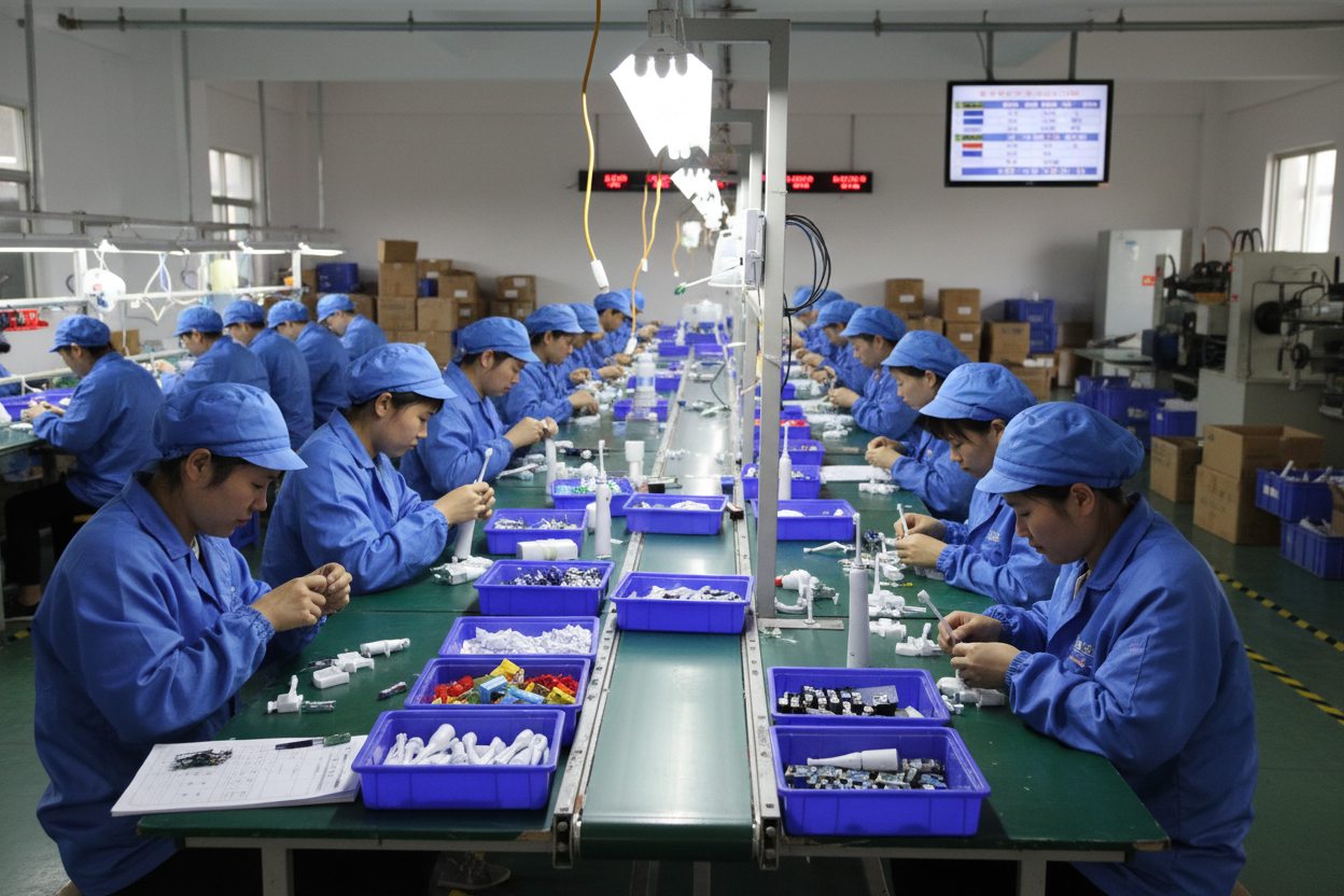 Load video: OQPO OEM Electric Toothbrush Factory Assembly Line - Precision Manufacturing in Dongguan