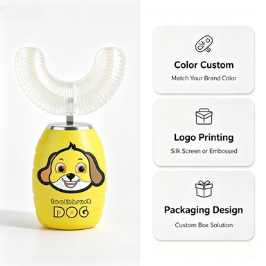PA-208 Kids Toothbrush OEM Custom Capabilities - Logo Printing Color Matching