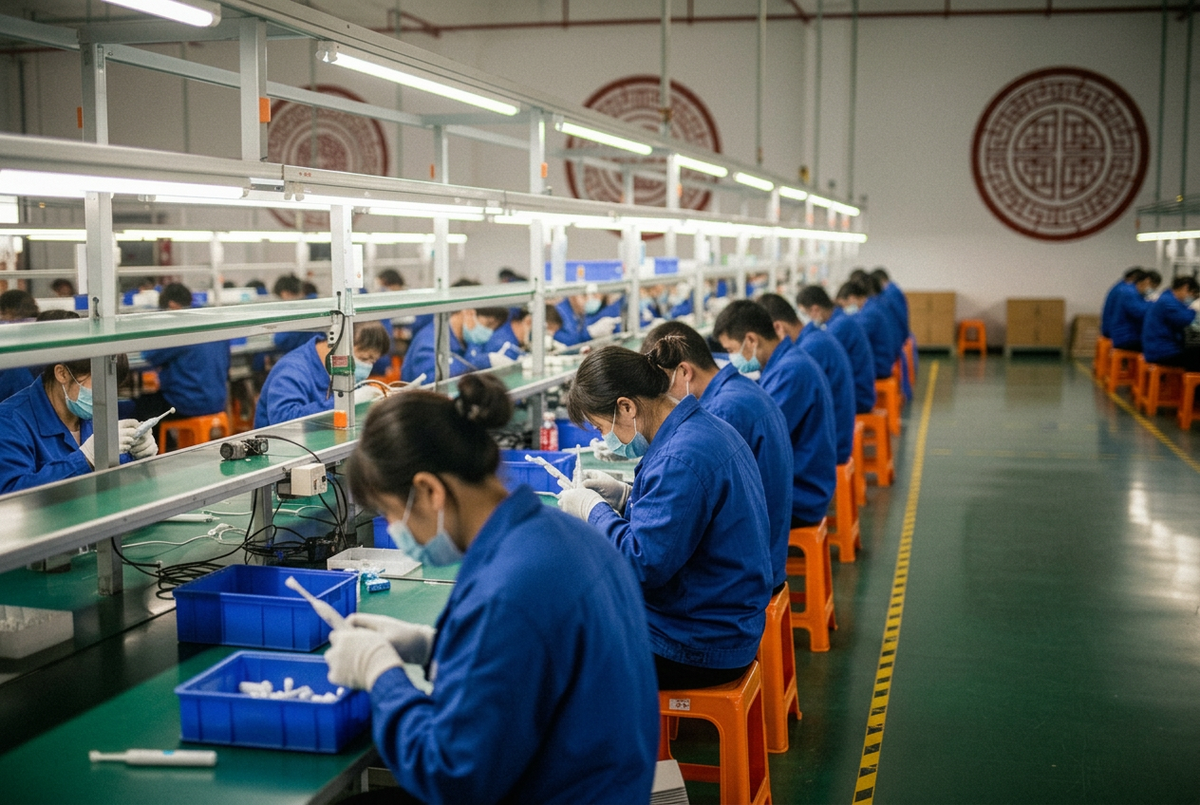Load video: OQPO OEM Electric Toothbrush Factory Assembly Line - Precision Manufacturing in Dongguan